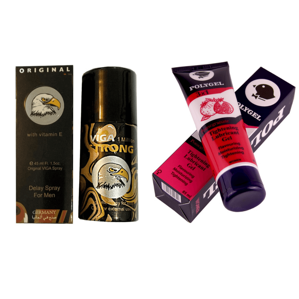 پلی ژل تنگ کننده+ اسپری تاخيری ویگا دوز یک میلیون