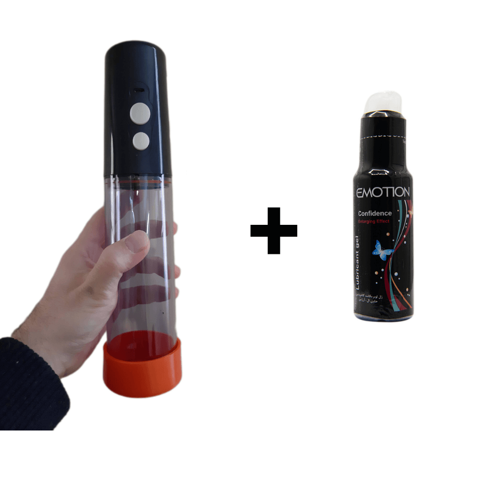 بادکش شارژی+ ژل حجم دهنده ایموشن مشکی